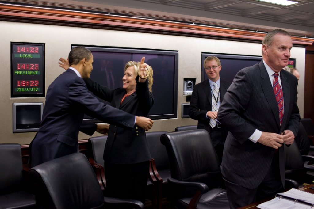Hillary Clinton con Barak Obama