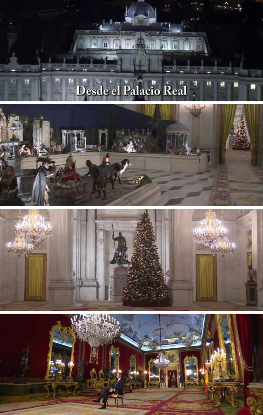 Planos iniciales del discurso de Navidad de Felipe VI
