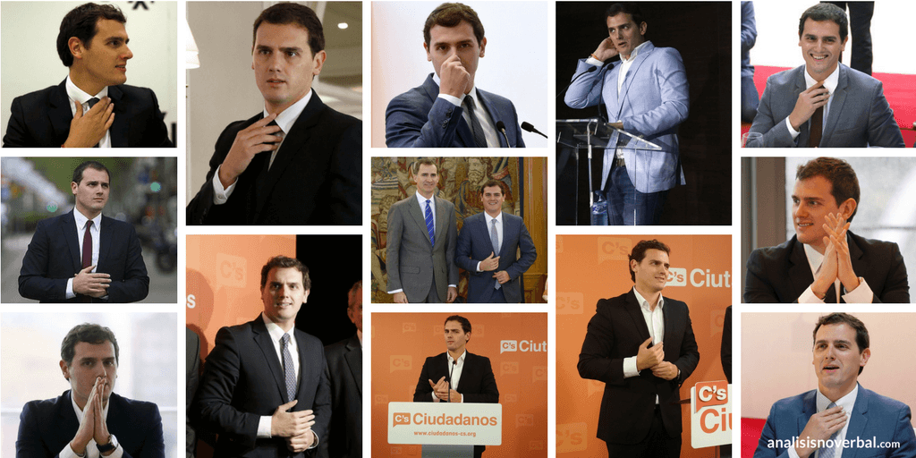 Gestos adaptadores de Albert Rivera, el líder de Ciudadanos