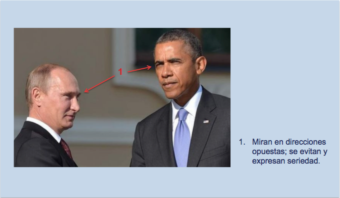 Seriedad en los rostro de Obama y Putin