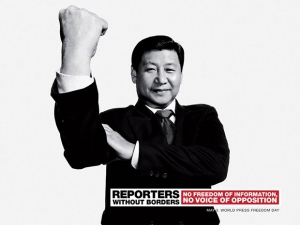 Xi Jinping protagoniza este anuncio de Reporteros sin Fronteras
